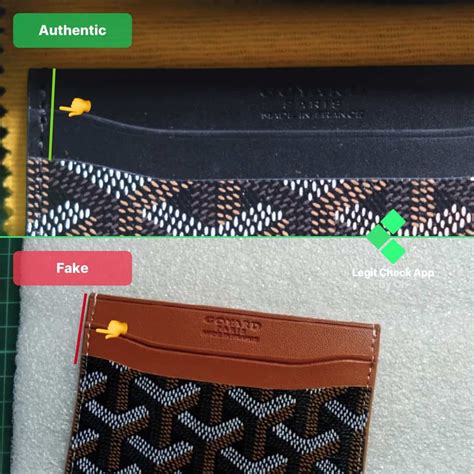 goyard card holder false